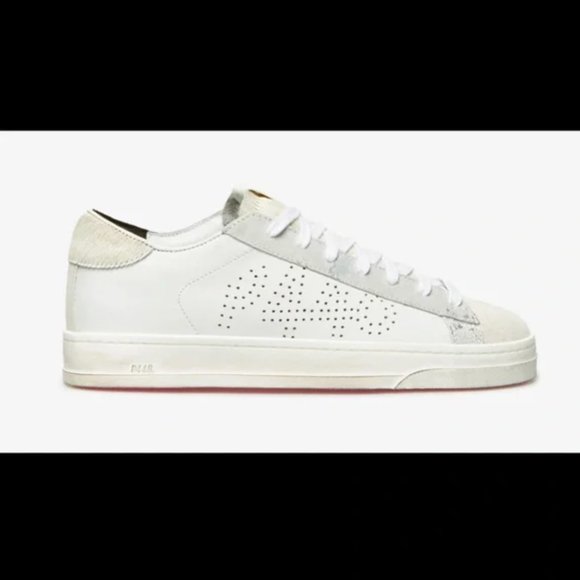 NIB P448 Jack Low Top Zebby White Leather Sneaker Women's EU41 / US 10.5-11 - Picture 4 of 15